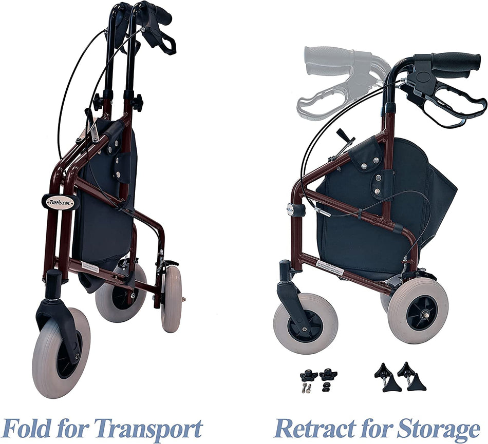 Tuffcare Freedom Retractable 3 Wheel Walker