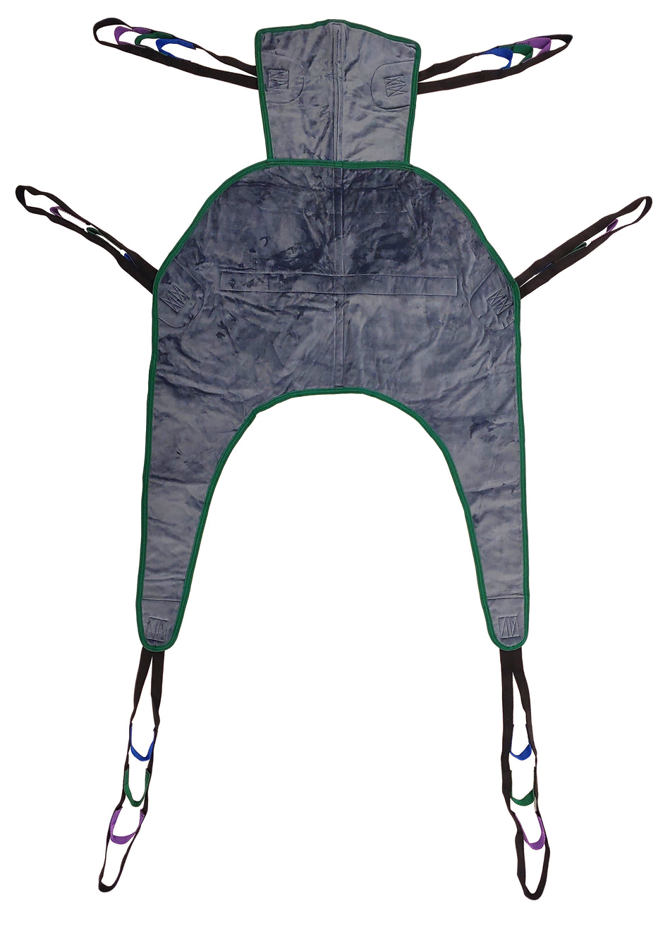 Tuffcare Universal Divided Leg Sling (w/Headrest) - Solid Fabric Polyester Patient Lift Slings